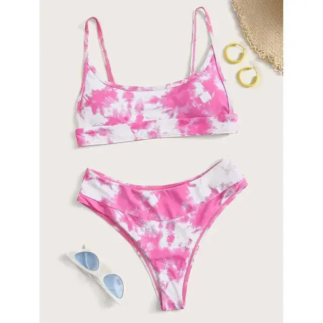 Tie-Dye Pattern Swimwear