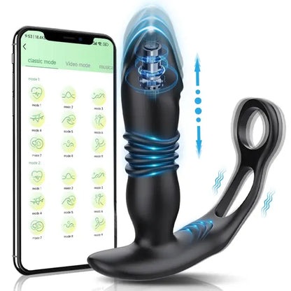 Thrusting Butt Plug for Men Prostate Massager