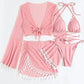 4 Pieces Lace Up Halter Triangle Swimwear