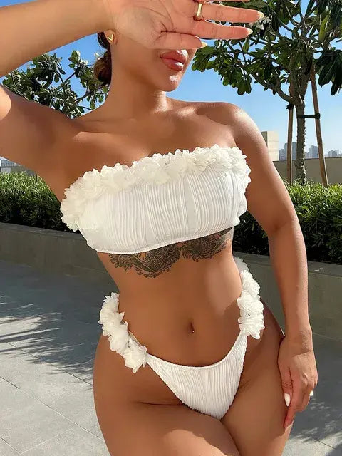 Floral Ruffles Swimsuit