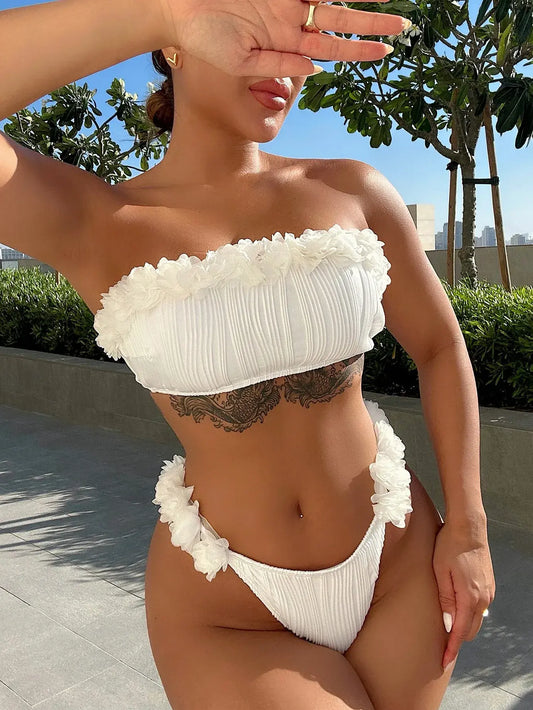 Floral Ruffles Swimsuit