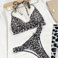 Strappy Halter Leopard Swimsuit