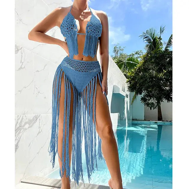 Two Piece Knit Crochet Swimsuit