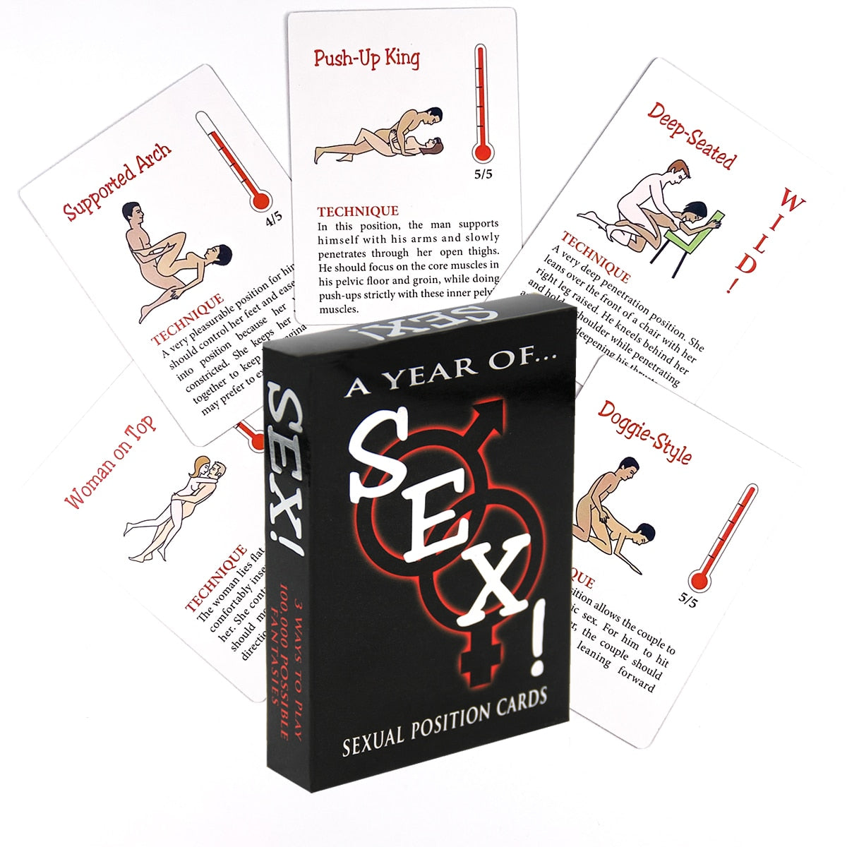 Sex Sexual Position Play Paper Cards - Qetesh Lingerie