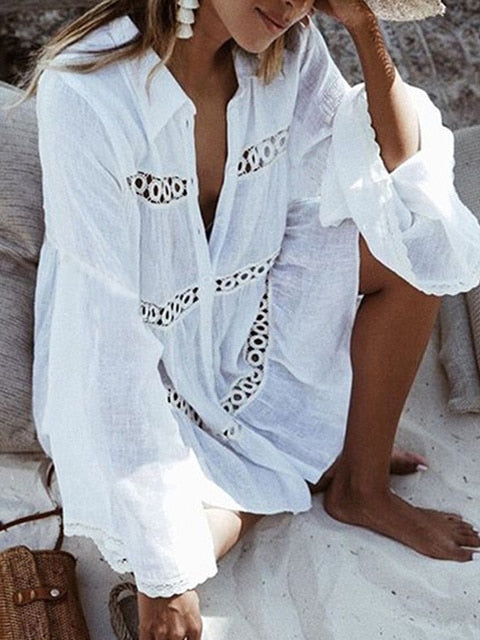 Kaftan Beach Tunic Dress Robe - Qetesh Lingerie