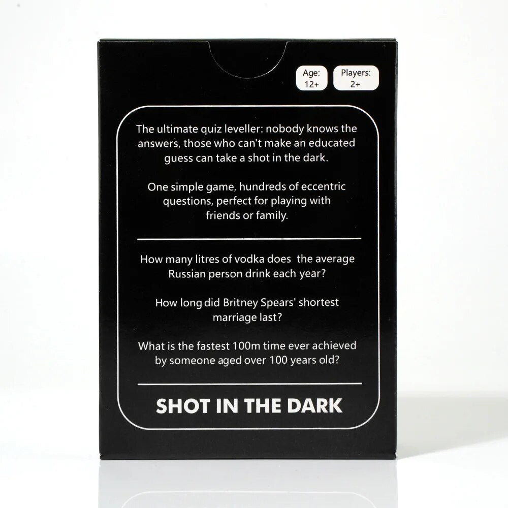 Shot In The Dark Card Game