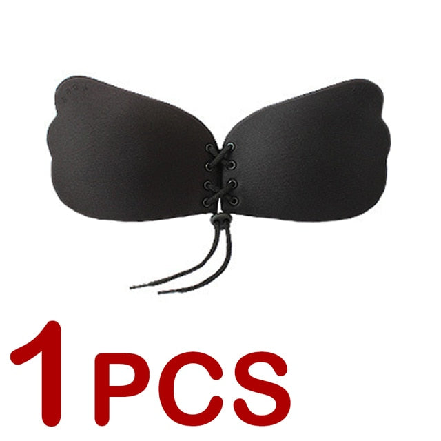 1/2 Pair Strapless Invisible Sticky Bra - Qetesh Lingerie