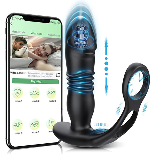 Thrusting Butt Plug for Men Prostate Massager