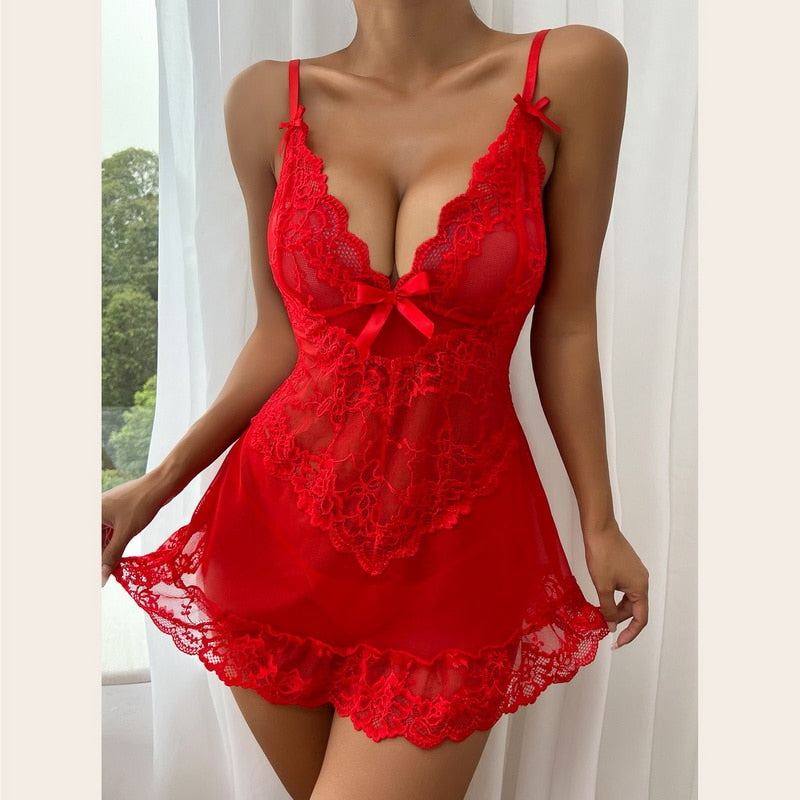 Nancy Lace Sexy Sling Nightdress