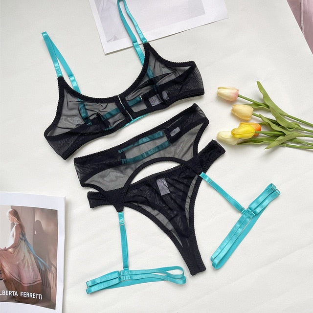 Transparent Color Straps - Qetesh Lingerie