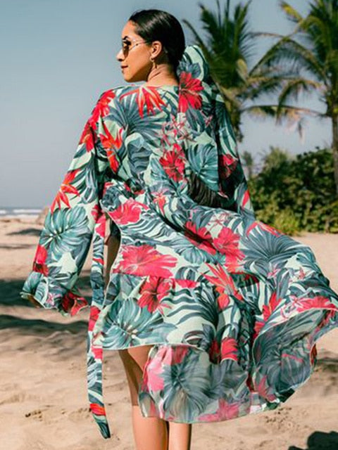 Kaftan Beach Tunic Dress Robe - Qetesh Lingerie