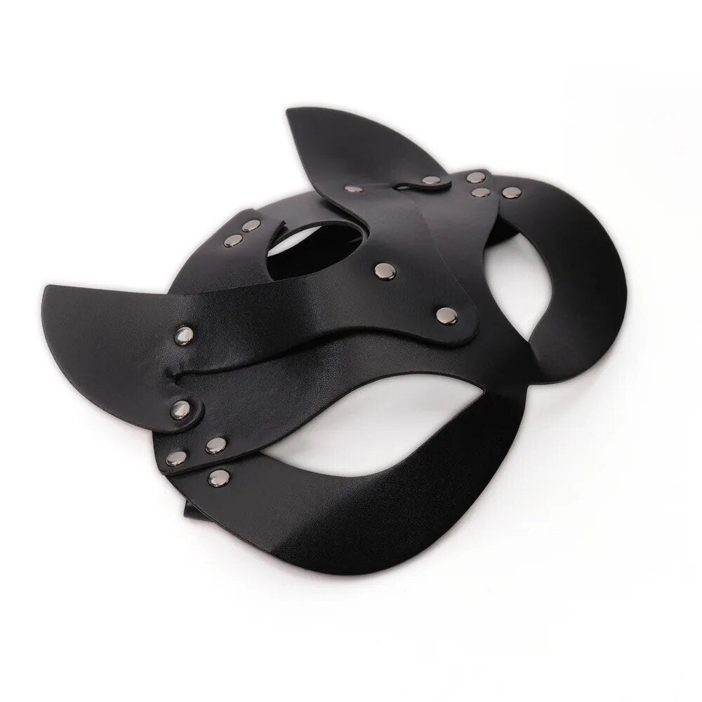 Hot Sexy Leather Cat Mask