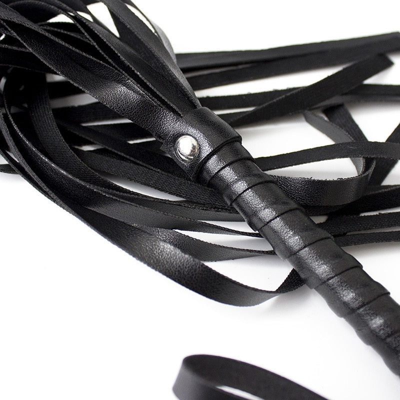 Leather Fetish Bondage Whips - Qetesh Lingerie