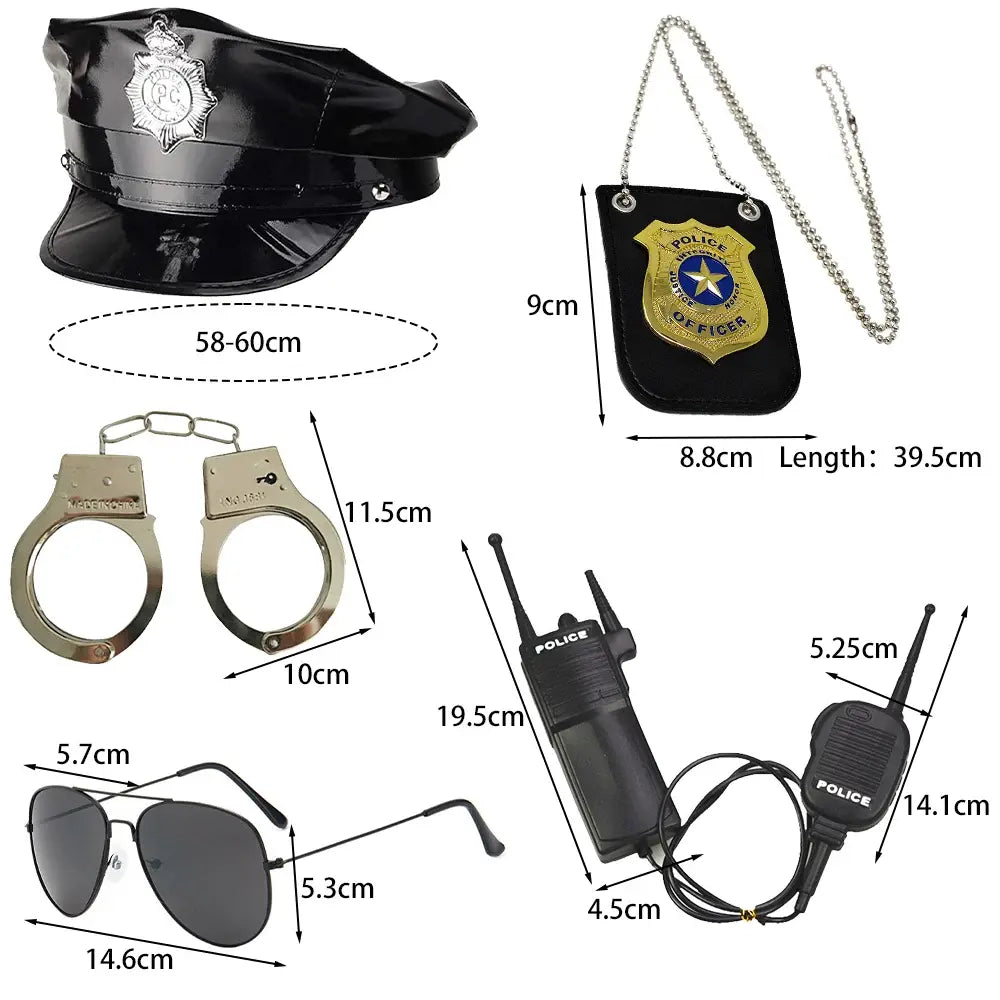 Police Accessories Kit Costume