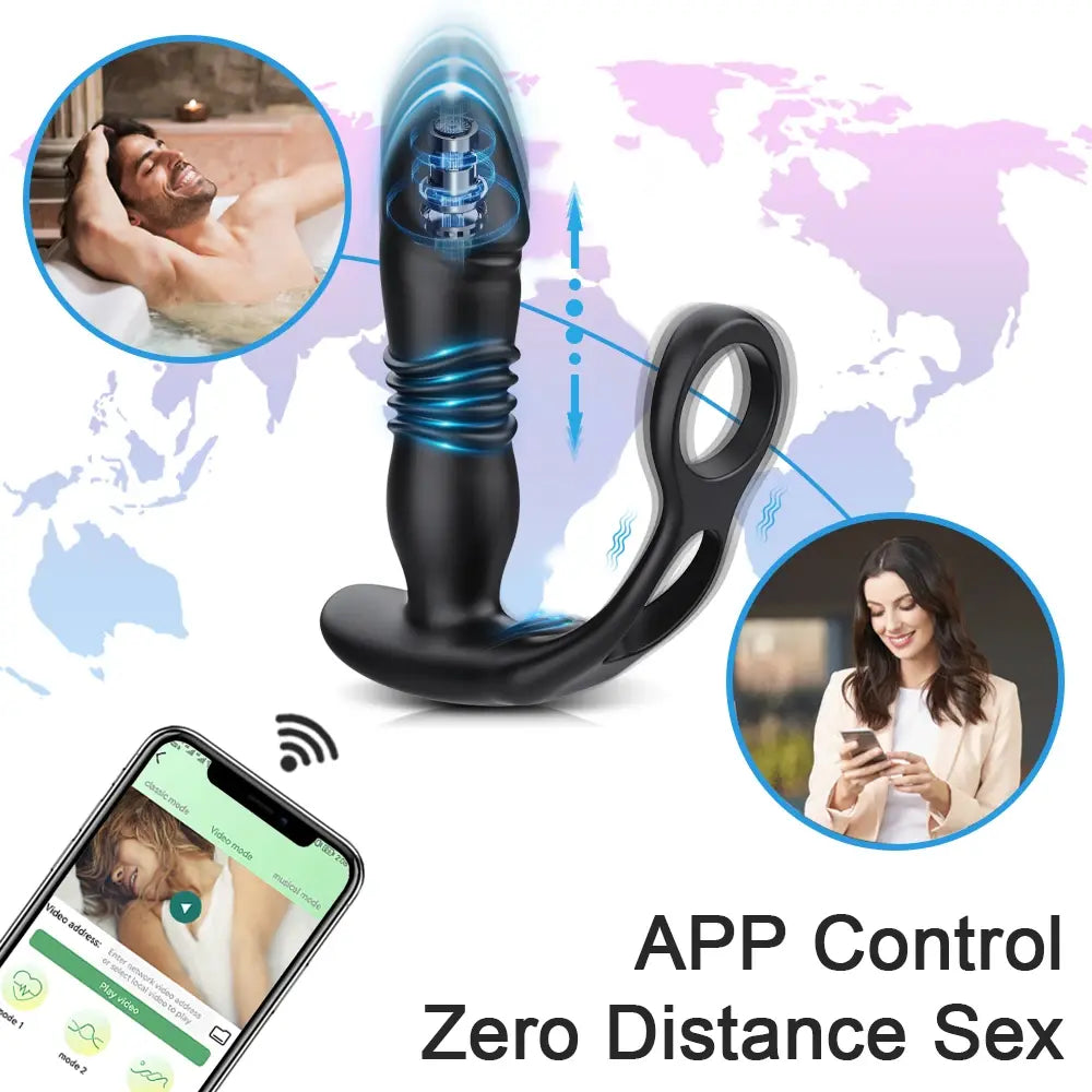 Thrusting Butt Plug for Men Prostate Massager