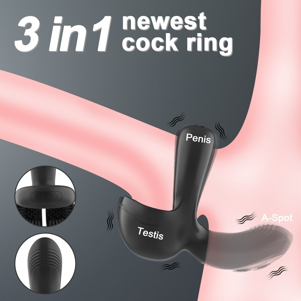 3 Motors Stimulator Cock Ring