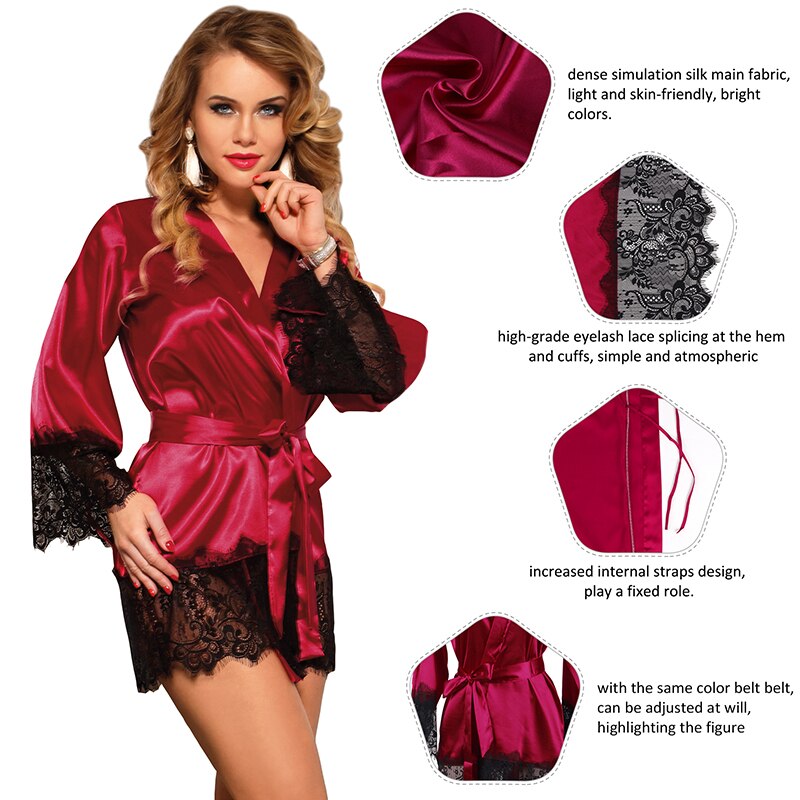 Satin Femme Satin Robe - Qetesh Lingerie