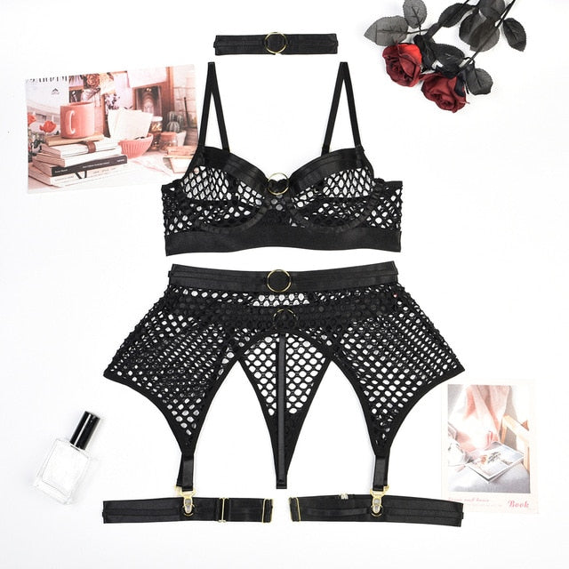 Luxury See Through G-string Sexy Set - Qetesh Lingerie