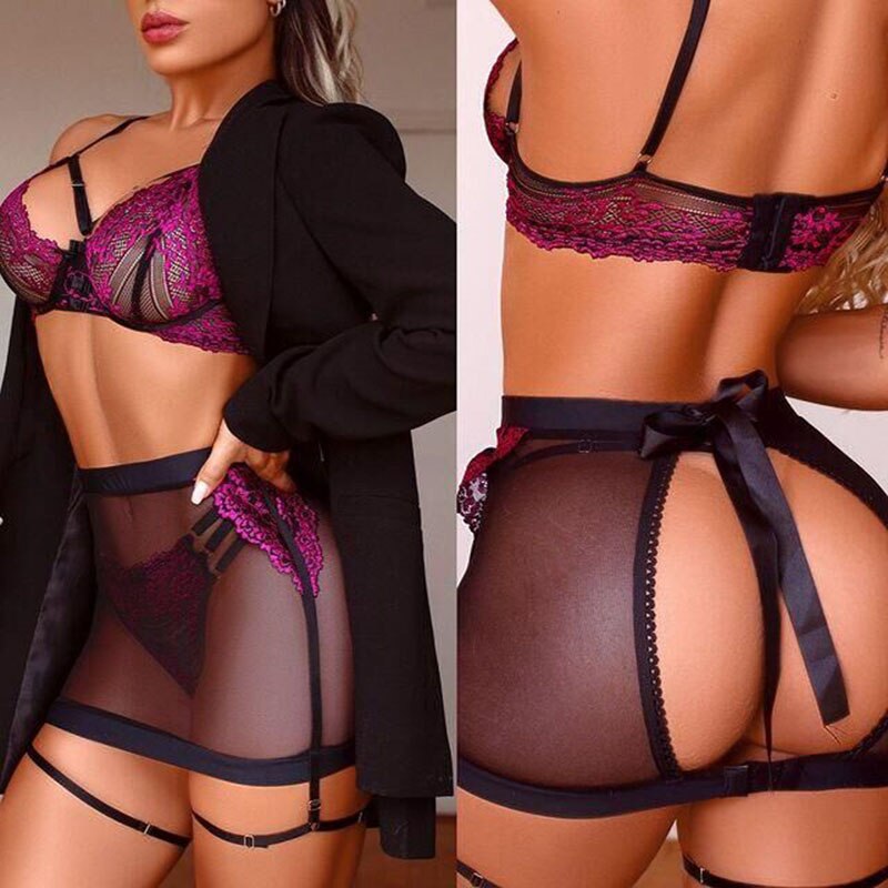 Floral Lace Strappy - Qetesh Lingerie