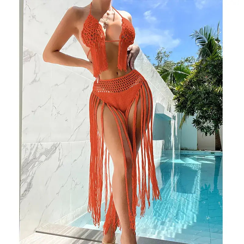 Two Piece Knit Crochet Swimsuit