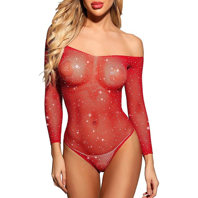 Rhinestone Sexy Bodysuit