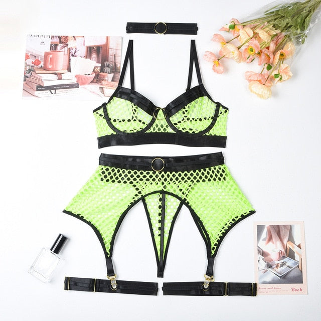 Luxury See Through G-string Sexy Set - Qetesh Lingerie