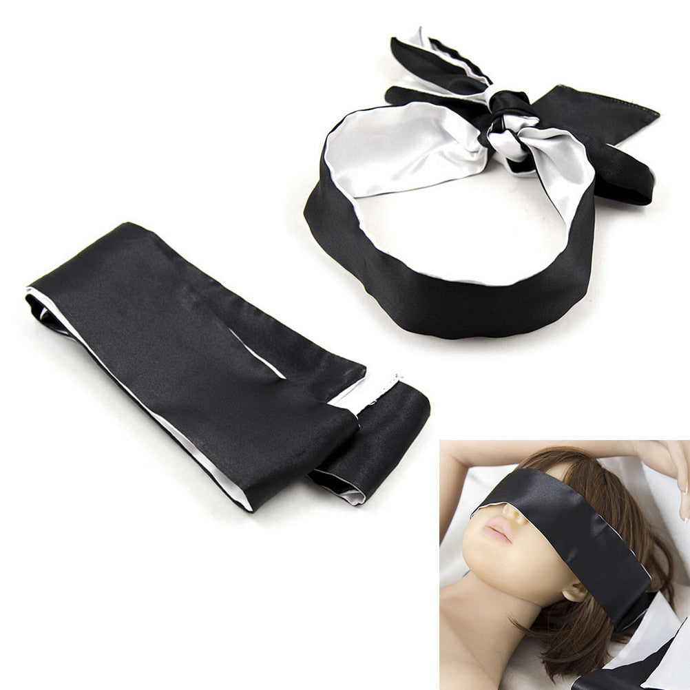 Blindfold Ribbon Reversible - Qetesh Lingerie