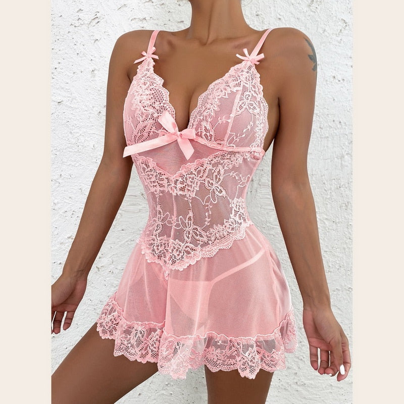 Nancy Lace Sexy Sling Nightdress