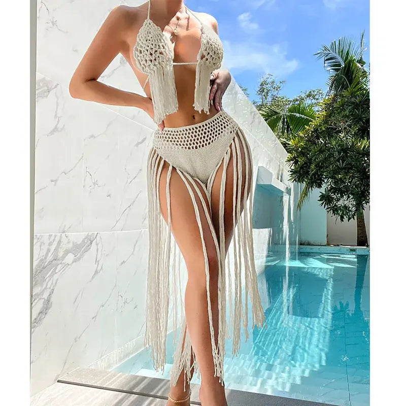 Two Piece Knit Crochet Swimsuit