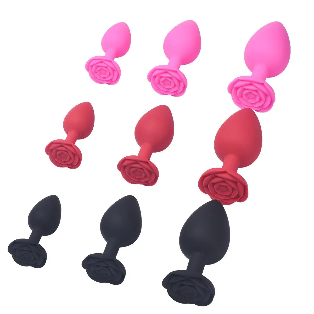 Rose Flower Anal  Butt Plug Set